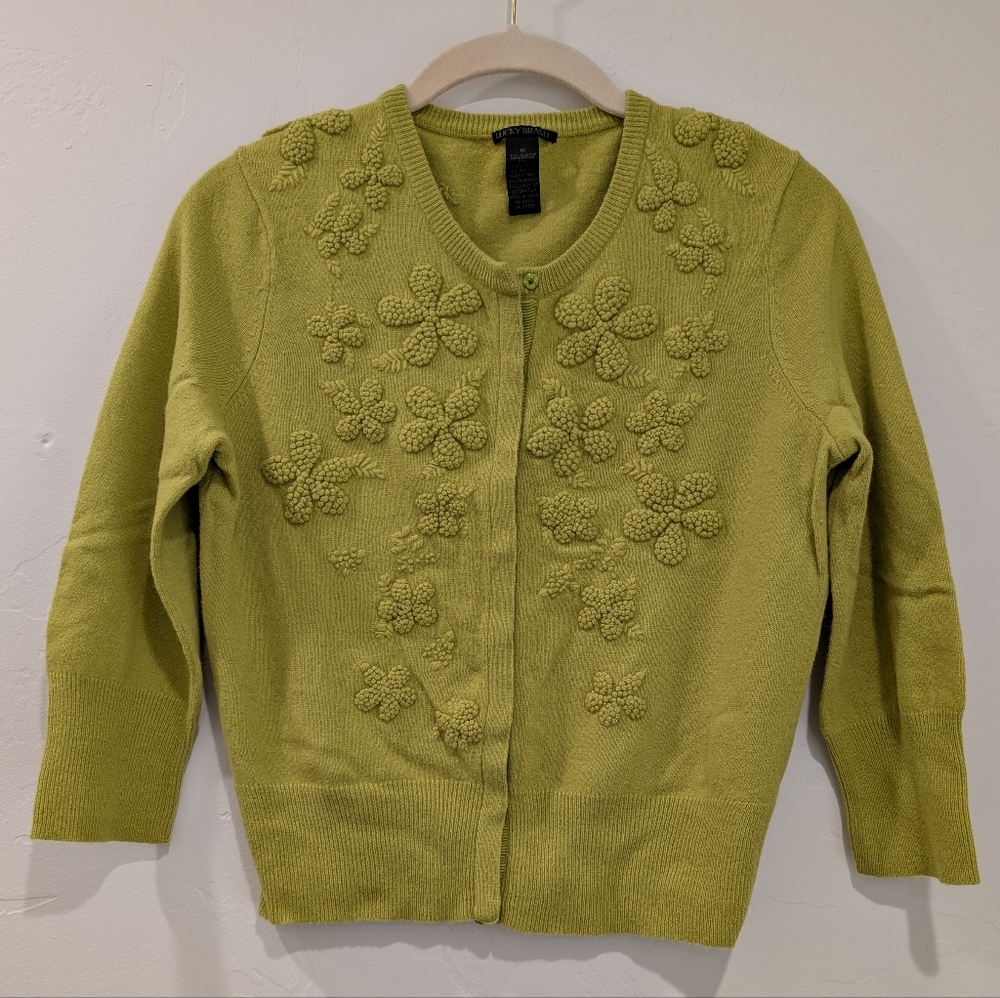 Lucky Brand Green Cardigan